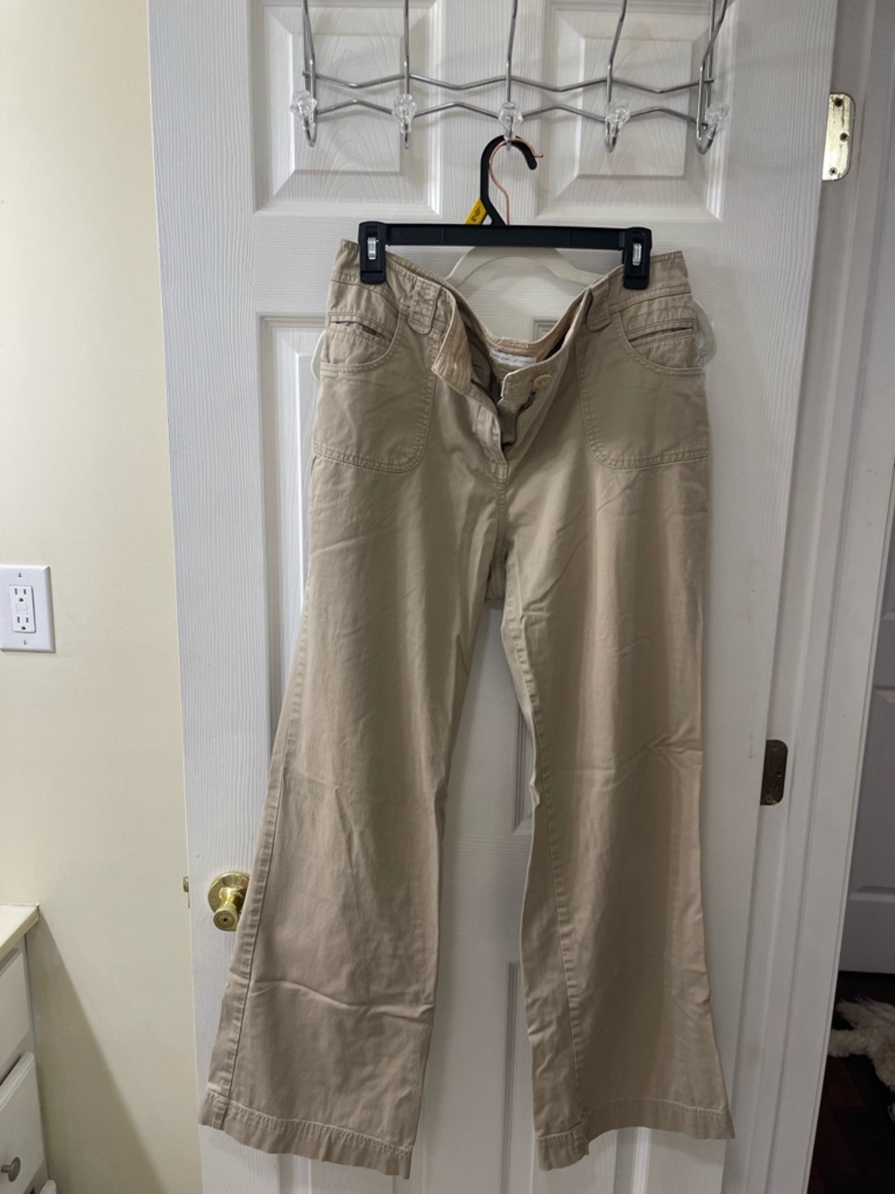 New York & Company Khaki Wide Leg Pants
